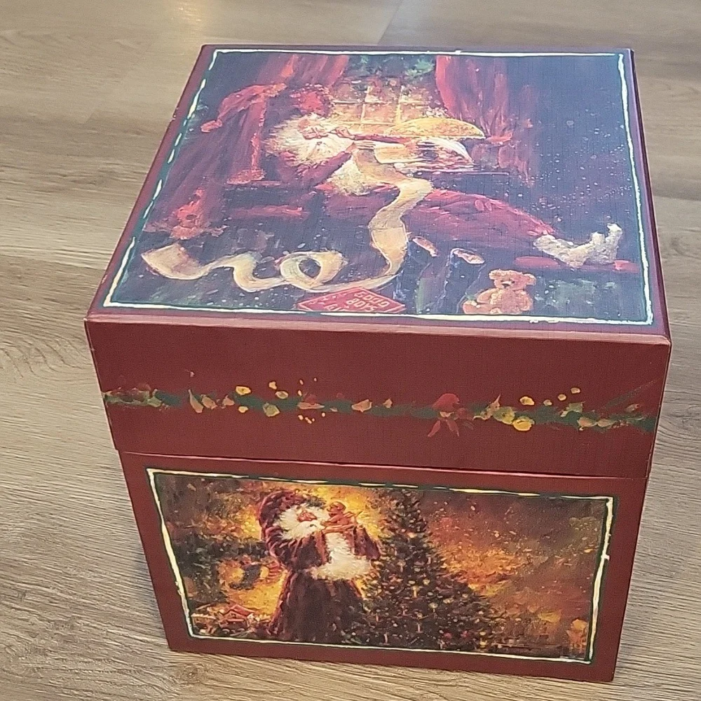 2 Beautiful Heavy St Nick Santa Nesting Boxes
